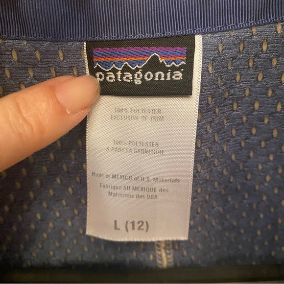 PATAGONIA Kids Ivory Blue Retro-X Sherpa Fleece Zipped Vest Size 12 Yrs-Unisex - Picture 7 of 8